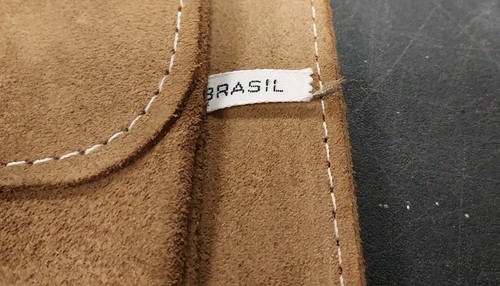 Vintage 70er Wildleder Geldbörse Made In Brazil in hellbraun neuwertig - Bild 5 von 9