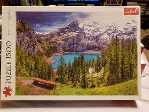 1500 Piece Puzzle: Lake Oeschinen, Alps, Switzerland (Trefl, 85 x 58cm)