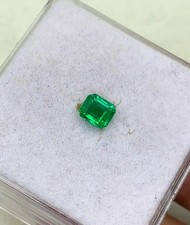 0.46 Cts Natural Zambia Emerald Octagon Cut 5x4 MM Loose Gemstone For Jewelry