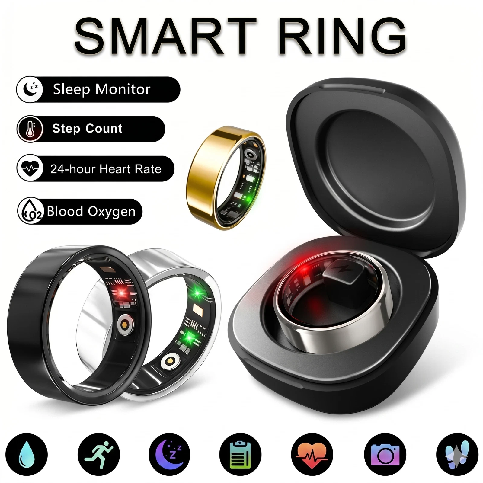 R09 Smart Ring Men Women Health Tracker Heart Rate SpO2 5ATM Waterproof UK Stock
Opens in a new wind