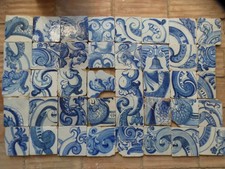 antike Fliesen, Azulejo, Patchwork Portugal siglo 18/19, tile