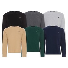 3 Pack: Men's 100 Cotton Long Sleeve Crew Neck Sweatshirt Sizes S-XL