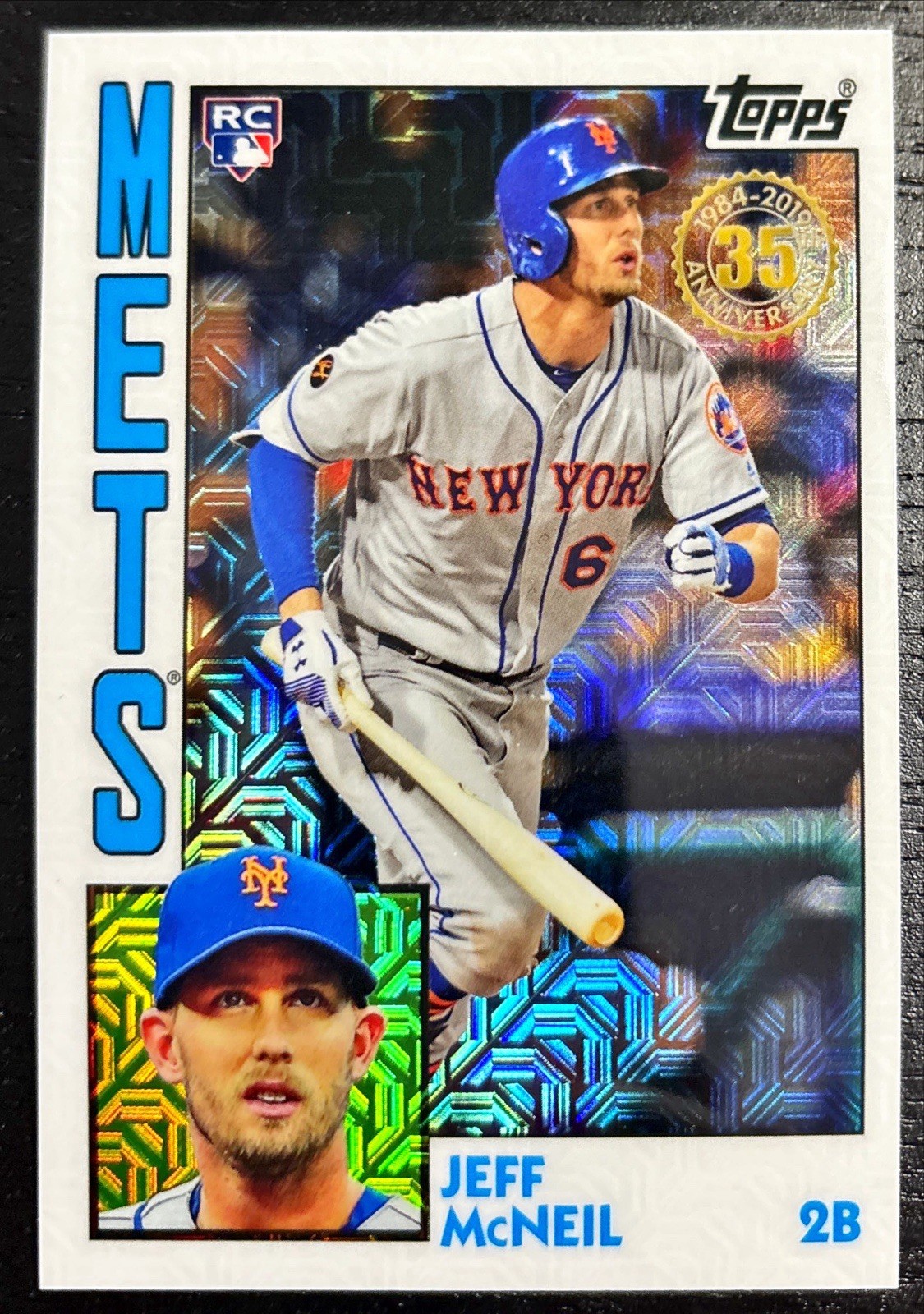 2019 Topps Chrome Jeff McNeil #T84-33 Silver Pack MOJO Refractor RC-Mets