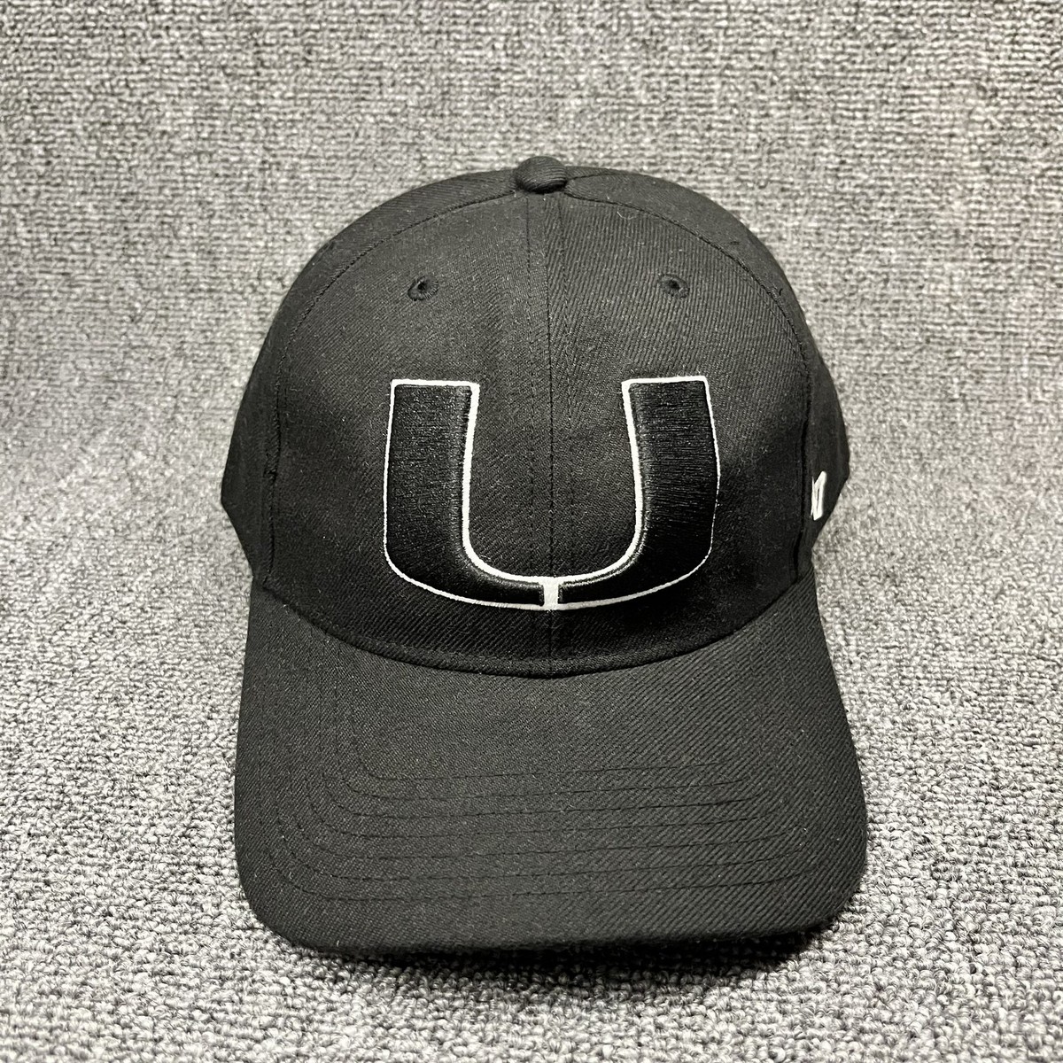 Miami Hurricanes '47 Brand Franchise Fitted Hat Black U Logo NCAA Cap