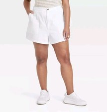 Universal Thread - Women's High-Rise Utility Shorts White Size 17