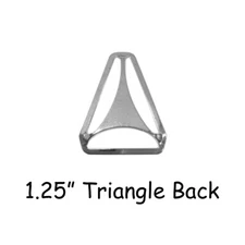 10 - 1.25" Suspender Clip Hardware - Triangle Back Slide Adjusters Nickel Plated