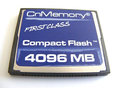 . 4GB Compact Flash Card ( 4 GB CF Karte ) CnMemory gebraucht .