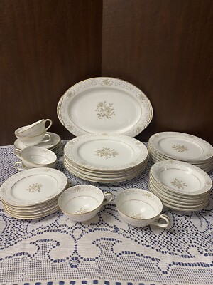 Vintage Noritake China 5911 GRENADA 36pc Complete Service For 5+ Dinnerware Set