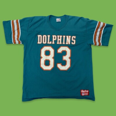 80s フットボールTシャツ マイアミ　ドルフィン　ヴィンテージ　USA製 マイアミ フットボール ヴィンテージ T シャツ、レトロ ドルフィン