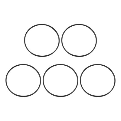 5pcs Nitrile Rubber O Ring 2.09'' OD 1.93'' ID 0.08'' Width NBR O-ring, Black