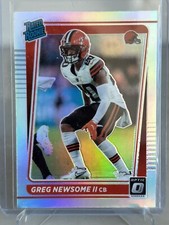 Greg Newsome 2021 Donruss Optic NFL RATED ROOKIE SILVER HOLO PRIZM #252 BROWNS