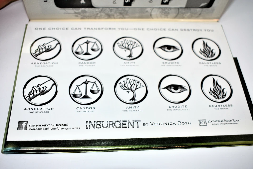 SIGNED 1st PRINT Insurgent Collectors ED Veronica Roth (Divergent) Purple NEW Foto 4 de 4