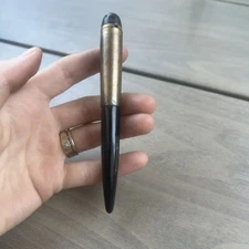 Eversharp Skyline Demi Green w/Gold Trim Fountain Pen - 14kt M Nib - 1940's