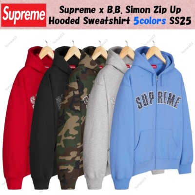 Supreme x B.B. Simon Zip Up Hooded Sweatshirt 5colors SS25