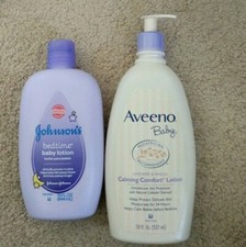 Aveeno Baby Calming Comfort & Johnson's 15oz  bedtime Moisturizing Lotion,18 OZ