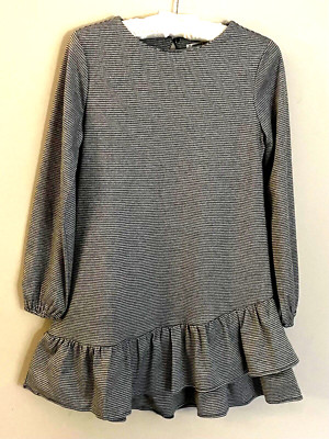 MAYORAL Mini Houndstooth Ruffle Dress - Black/White  - NWOT Girls 16