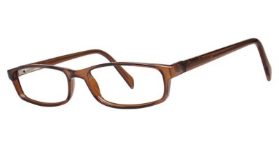 MODERN OPTICAL BRAVE UNISEX PLASTIC EYEGLASSES 52-15-140 BROWN W/ SOFT CASE