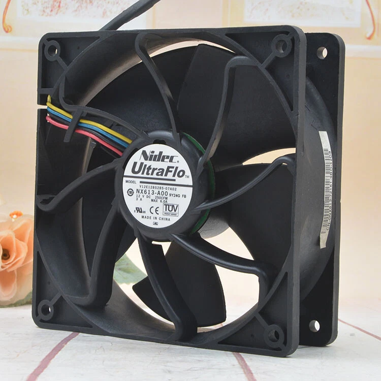 NIDEC V12E12BS2B5 12V 3A 6000RPM 12038 4-pin double ball ant s7 s9 violence fan - Image 3 of 4