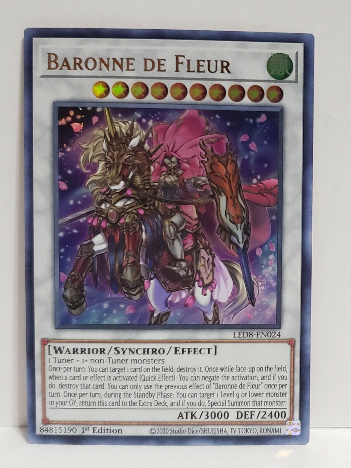 Baronne De Fleur Ultra Rare LED8 EN024 Yu-Gi-Oh NM/M 1st Edition Goedkoop, geweldige kwaliteit