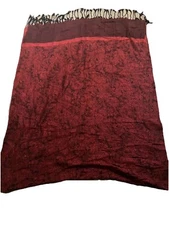 Red And Black Pashmina Scarf