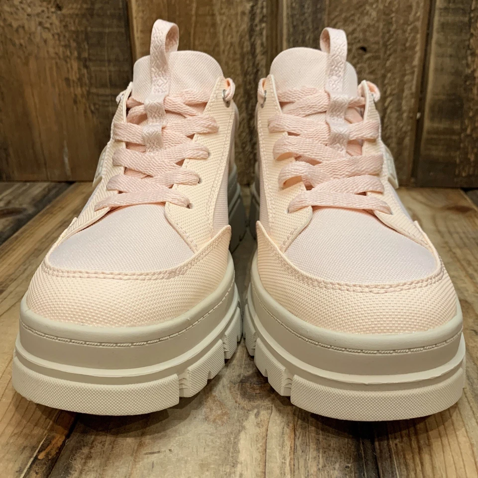 ЖЕНСКИЕ США 7,5 UGG ASHTON ГИБРИДНАЯ ПЛАТФОРМА КРОССОВКИ БОЕВОЙ ЗАЖИМ ~ РОЗОВЫЙ БЕЖЕВЫЙ - Изображение 4 из 4