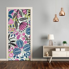 3D Home Art Door Wall Self Adhesive Removable Sticker Flowers Plants flowers