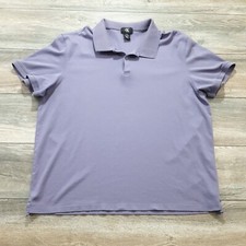 Calvin Klein Men 2XL Short Sleeve Polo Shirt Cotton Purple Active Golf Casual