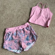 Athleta Girl  Girl's Athletic Sports Tank and Shorts Bundle Pink Size Large 12