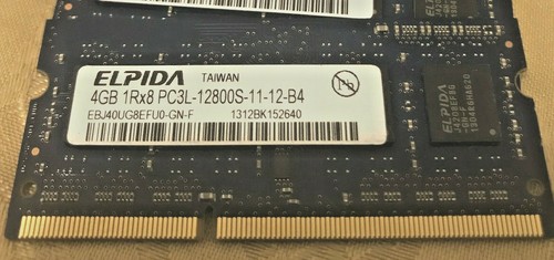 Elpida 4GB 1Rx8 PC3L-12800S-11-12-B4 EBJ40UG8EFU0-GN-F | eBay