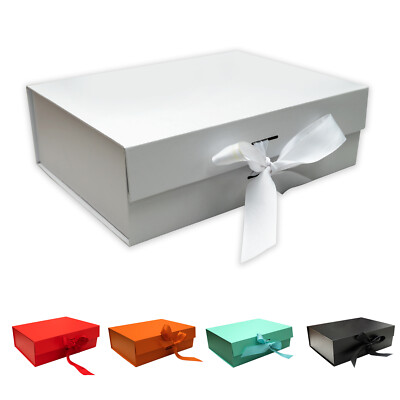 Personalisierte Geschenkbox 26x18,5x8,3CM, mit Deckel, Band und magnetisch, großer Verschluss