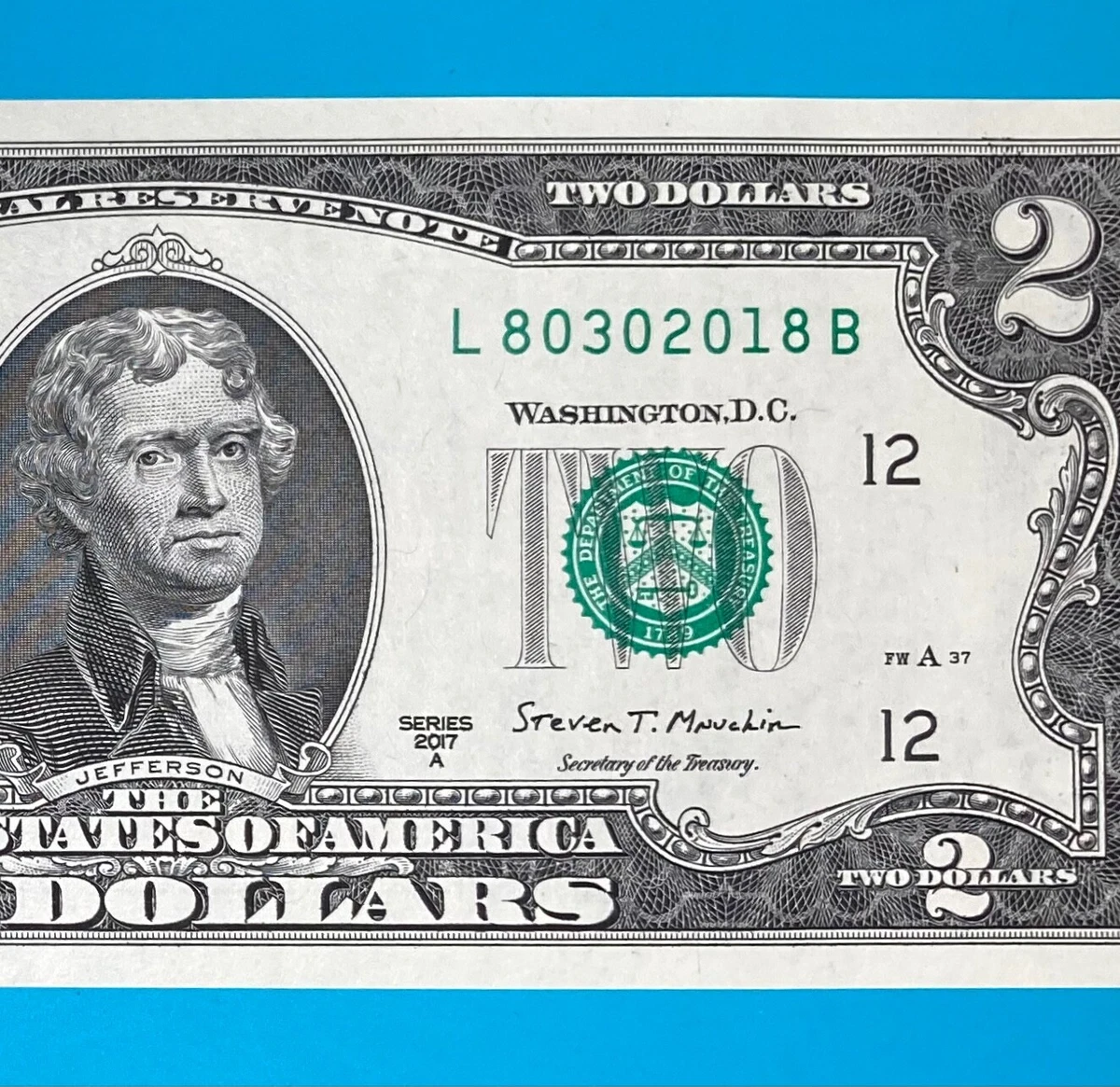 Uncirculated $2 2018 US Small Size Paper Money Notes | eBay
