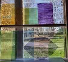 9 Medium Sheets Premium Stained Glass 5 Sq. Ft. Pastel Transparent Mix Shapes