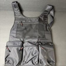 Utility Work Vest Multi Pocket Adjustable Black Tool Storage Vest