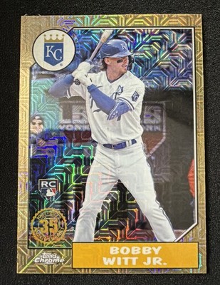 2022 Topps Update Bobby Witt Jr RC 1987 Chrome Silver Pack Mojo Refractor 