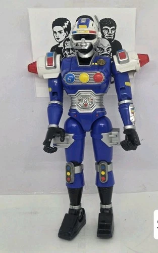 Vintage 1997 Bandai MMPR Power Rangers Turbo Blue Senturion