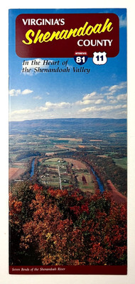 1994 Virginia's Shenandoah County Edinburg Woodstock Map Vintage Travel Brochure