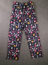 New England Patriots Pajama Pants Youth L Holiday Fleece 100 Polyester Navy