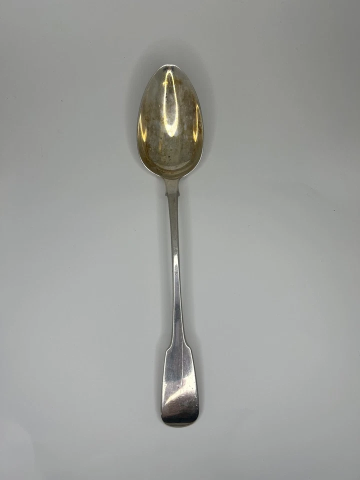 12" Large Serving Spoon Sterling Silver London 1816 Antique Fine Dining - Image 2 of 4