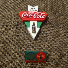 Vintage 1997 Coca Cola Refrigerator Magnet & Glenn Campbell 1994 Branson Mo Pin