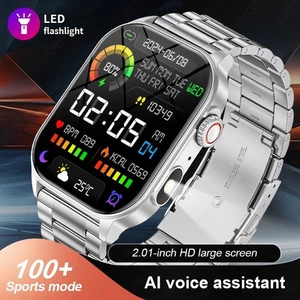Smart Watch pour hommes Bluetooth Réponse / faire des appels militaire rougi Fitness Tracker