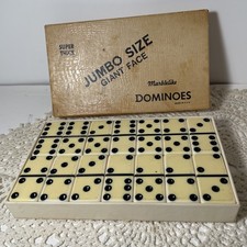Dominó (crema) vintage súper grueso tamaño jumbo cara gigante parecida a mármol de Puremco