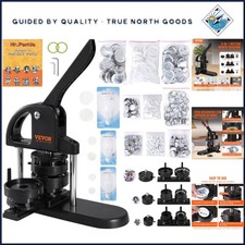 Ergonomic Button Maker Machine with 300 Parts for Kids' Crafts and Projects