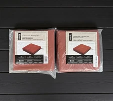 Patio Cushion Cover 25x27x5 Outdoor Furniture Slip Cover Lot x2 Spice NEW