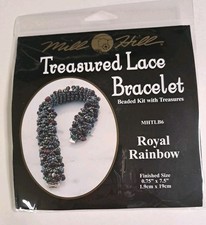 2003 Mill Hill MHTLB6 TREASURED LACE BRACELET BEADED Royal Rainbow KIT NEW