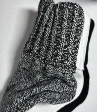 3 Pairs Universal Thread Womens Turn Cuff Socks Size 4-10 Black White & Speckled