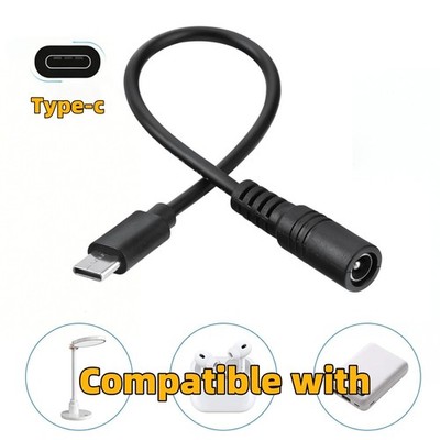 USB 3.1 Type C USB-C to DC 5.5 x 2.5mm Power Jack Extension Charge Cable
