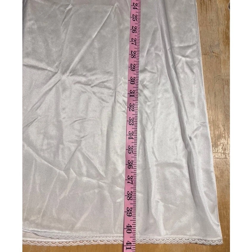 OFF WHITE Abito Slip Vintage Vassarette Lacey Lingerie Pin Up Taglia M Off White Panna Retrò