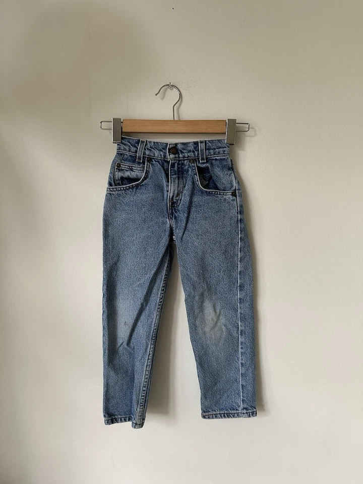 Pantalones de mezclilla de colección años 90 Little Levis naranja pestaña 550 niños talla 5 niños pequeños Foto 2 de 4