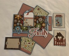 FAMILY Premade Scrapbook Page Mat Set SEWN