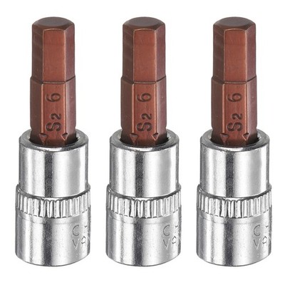3pcs H6 Hex Nut 1/4\'' for Metric Pulse Extension, Red